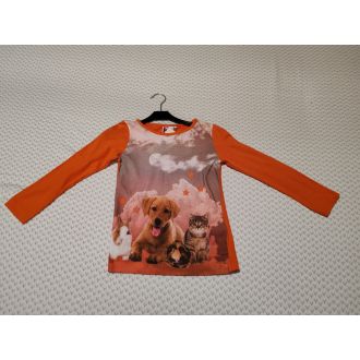 Paita 120cm kissa ja koira uusi